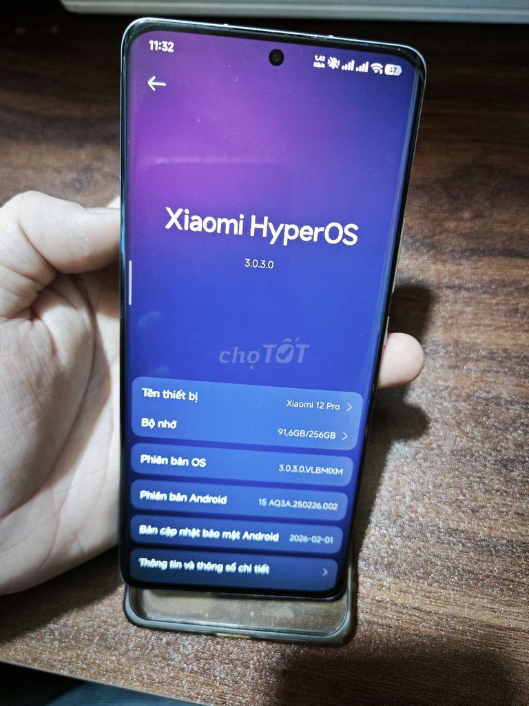 Xiaomi 12 Pro 8/256GB Xanh . Mua bán Điện thoại tại Thành phố Thủ Đức Tp Hồ Chí Minh được đăng bởi HOAI AN hình 1