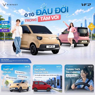 VinFast VF2 4 chỗ 210 km/lần sạc