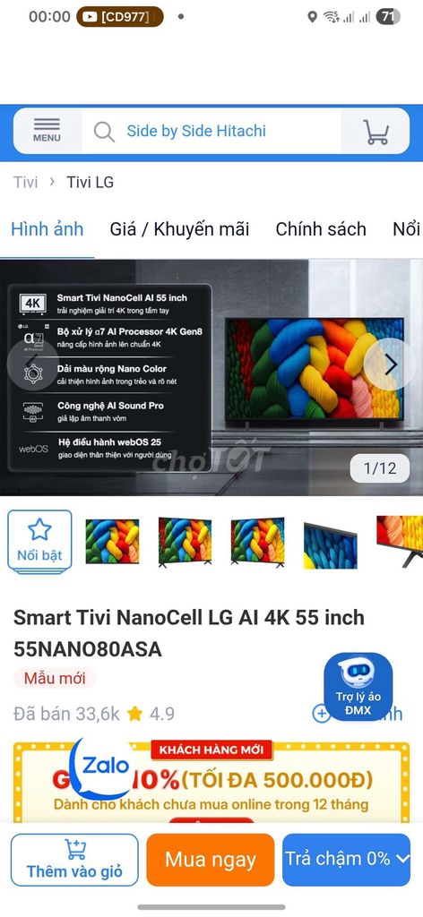 Tivi LG 55NAN080ASA. Mua bán Tivi, Âm thanh tại Quận 7 Tp Hồ Chí Minh được đăng bởi lê đạt  hình 1