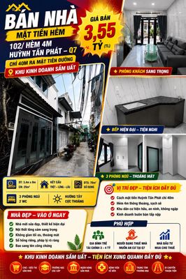 Nhà Huỳnh Tấn Phát Q7 - 3.49 tỷ - Gần mặt tiền, 3PN thích hợp giữ tiền