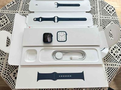 bán apple watch sr7/41 Xanh blu fullbox pin 100%