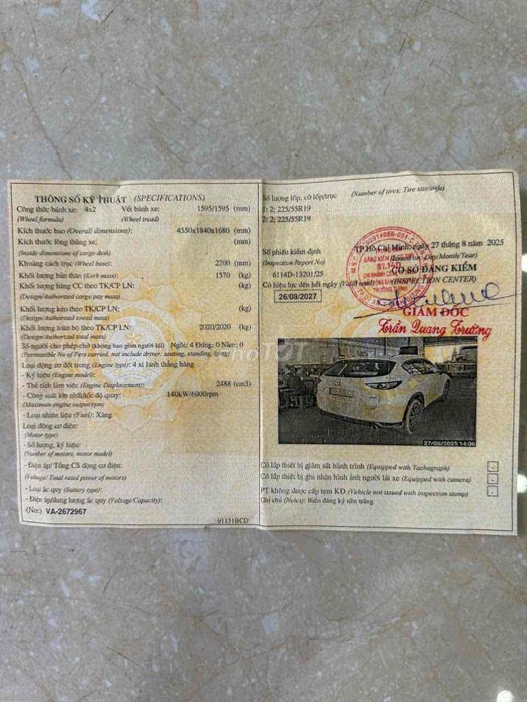 Mazda CX 5 2019 2.5 Signature Premium rin 100%. Mua bán Ô tô tại Thành phố Thuận An Bình Dương được đăng bởi Tuan Minh hình 19