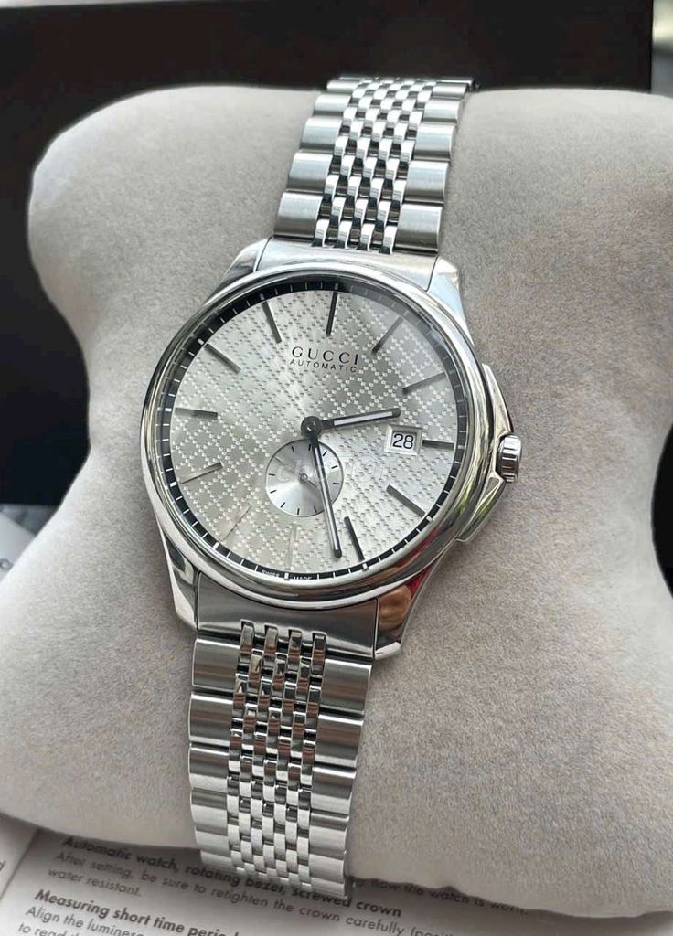 ĐH Nam Gucci Automatic dây thép đẹp keng Fullbox