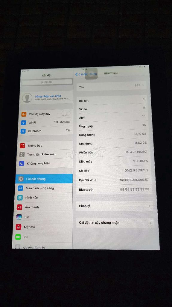 Apple iPad 16GB Bạc. Mua bán Máy tính bảng tại Huyện Thạch Thất Hà Nội được đăng bởi Trần Tấn Tài  hình 1
