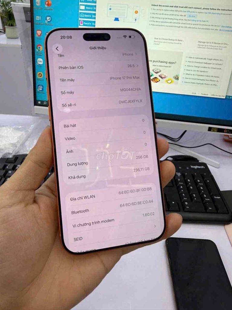 iPhone 17 Pro Max 256GB Cam Đã dùng. Mua bán Điện thoại tại Quận Tân Phú Tp Hồ Chí Minh được đăng bởi Vân Anh Trần hình 1