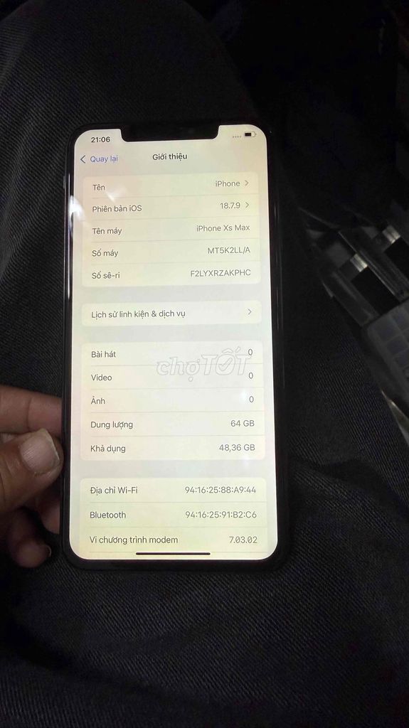 iPhone XS Max quốc tế icloud chính chủ. Mua bán Điện thoại tại Quận 7 Tp Hồ Chí Minh được đăng bởi Nguyên Thanh hình 1