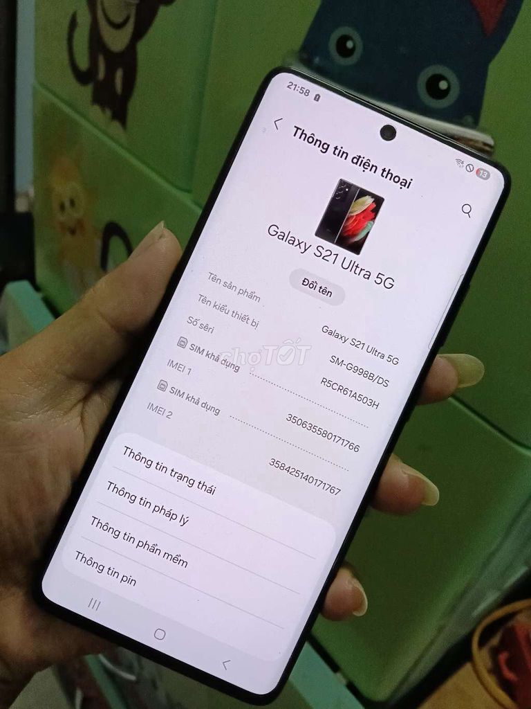  Galaxy S21 Ultra 5G (12/256) pán gl. Mua bán Điện thoại tại Quận Hà Đông Hà Nội được đăng bởi hoanganhanh hình 1