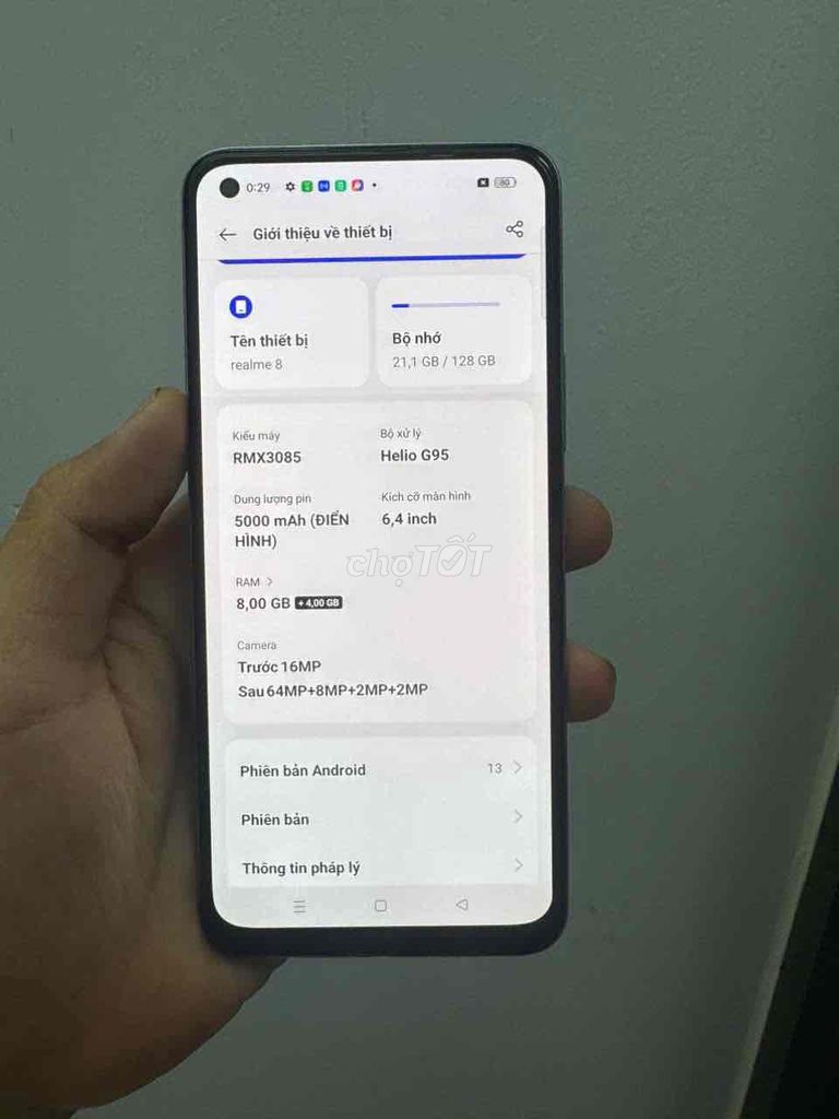 Realme 8 màn zin ám tý 8/128gn chính hãng Việt Nam. Mua bán Điện thoại tại Quận 8 Tp Hồ Chí Minh được đăng bởi điện thoại giá rẻ  hình 1
