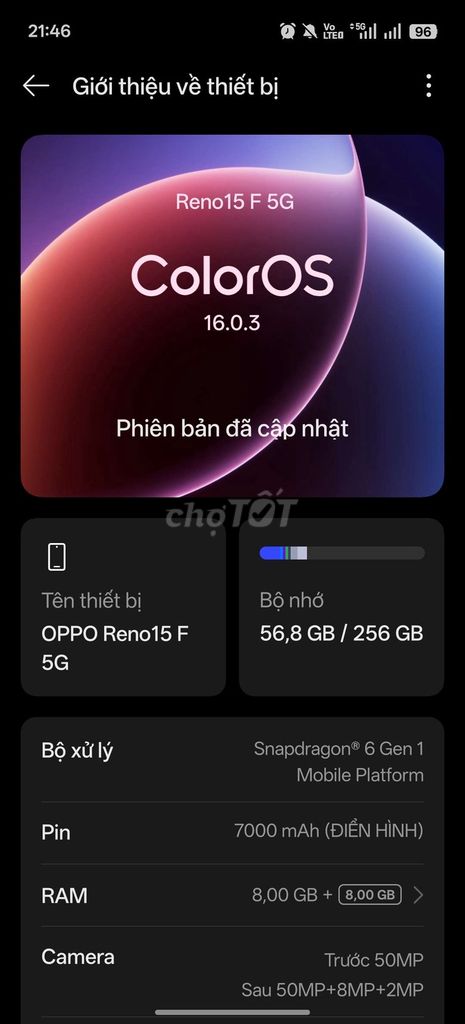 Oppo Reno15 F 5G 256GB. Mua bán Điện thoại tại Quận Bình Tân Tp Hồ Chí Minh được đăng bởi Trường Gia hình 1