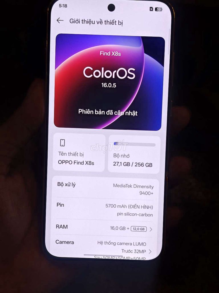 Oppo Find X8s 256GB Trắng. Mua bán Điện thoại tại Quận Phú Nhuận Tp Hồ Chí Minh được đăng bởi Trí hình 1