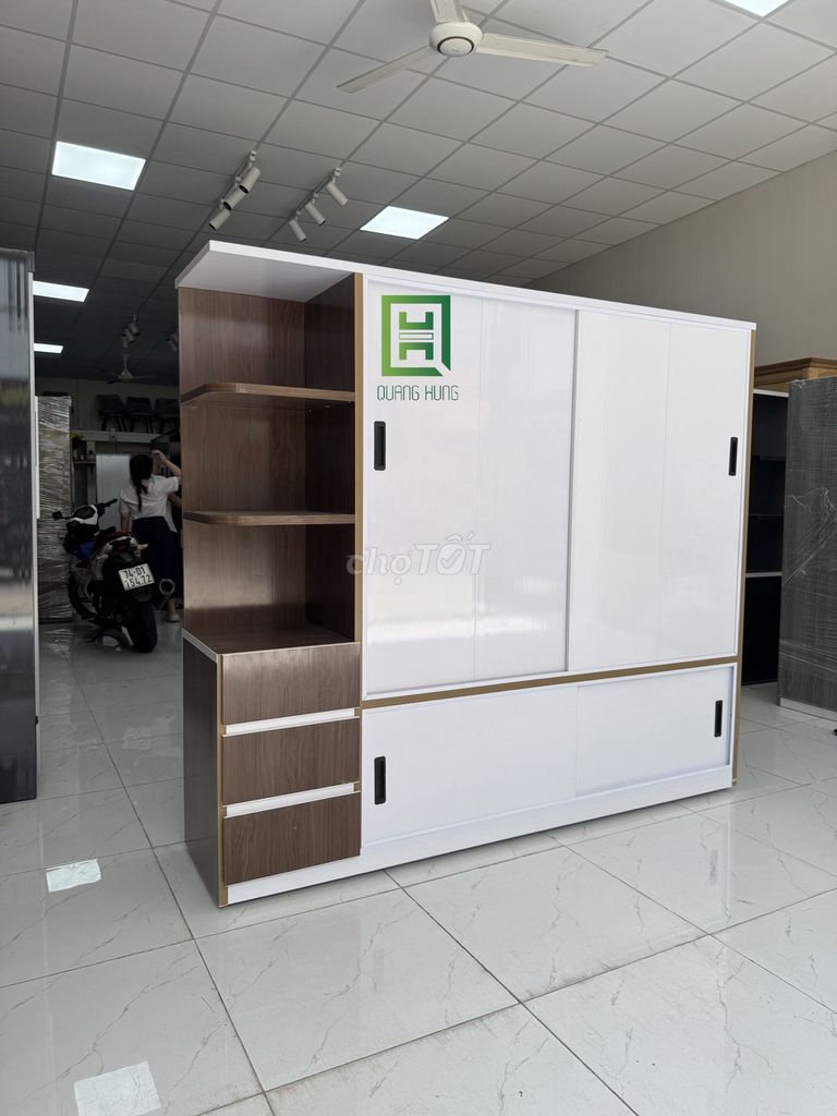 Tủ quần áo Nhựa Đài Loan 1m8x2m Trắng, Nâu. Mua bán Tủ, kệ gia đình tại Thành phố Thủ Đức Tp Hồ Chí Minh được đăng bởi Nội Thất Quang Hùng hình 1