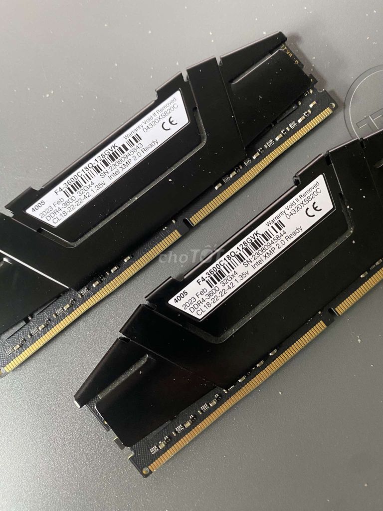 Ram Ripjaws 32gb (x2) DDR4 BUS 3600 tháo máy