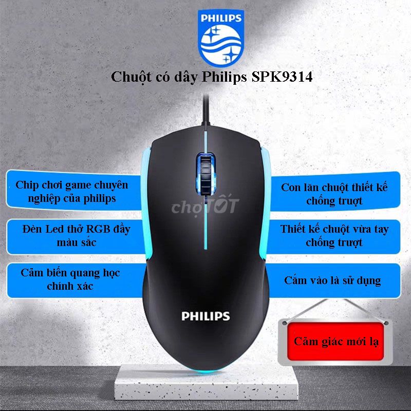 Chuột Game Văn phòng Philips cao cấp SKP9314