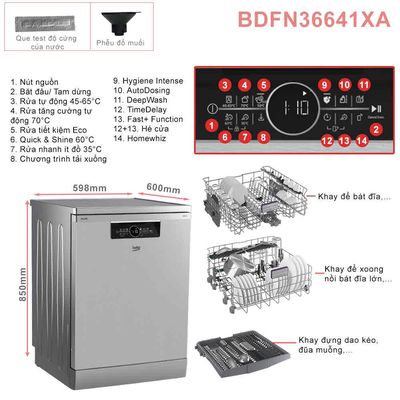 Máy Rửa Bát Độc Lập BEKO BDFN36641XA (11 c/tr). Mua bán Nội thất, đồ gia dụng khác tại Quận Thanh Khê Đà Nẵng được đăng bởi Lin Lin