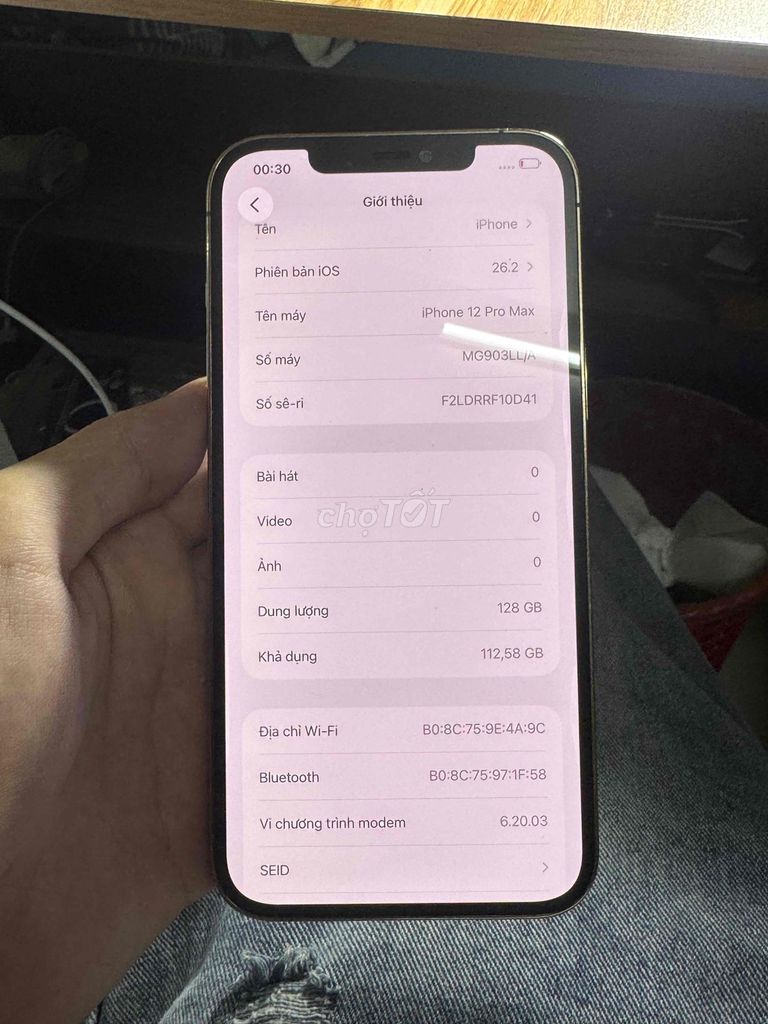 iPhone 12 Pro Max 128GB Vàng 80%. Mua bán Điện thoại tại Quận Bình Thạnh Tp Hồ Chí Minh được đăng bởi Cận táo chuẩn  hình 1