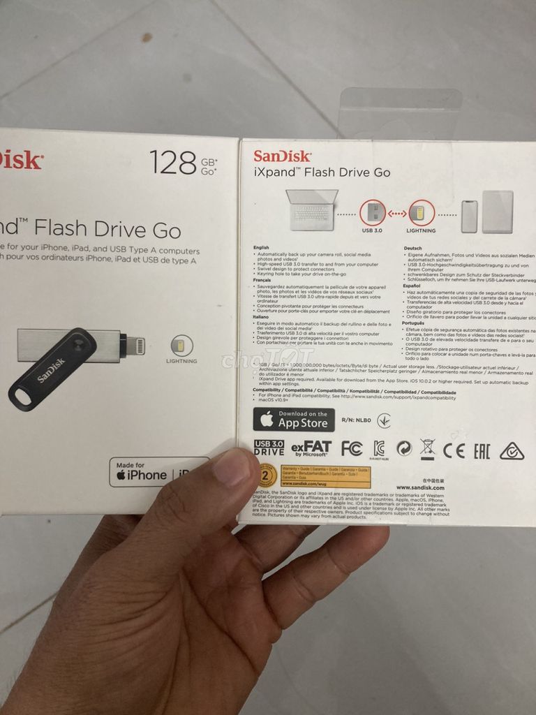 USB 128GB Sandisk iXpand GO cho Iphone, ipad 128g