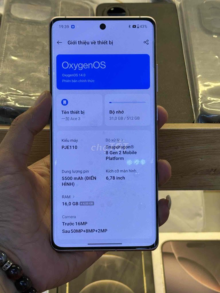 OnePlus Ace 3 16GB/512GB Vàng hồng. Mua bán Điện thoại tại Quận Hai Bà Trưng Hà Nội được đăng bởi Quốc Bảo hình 1