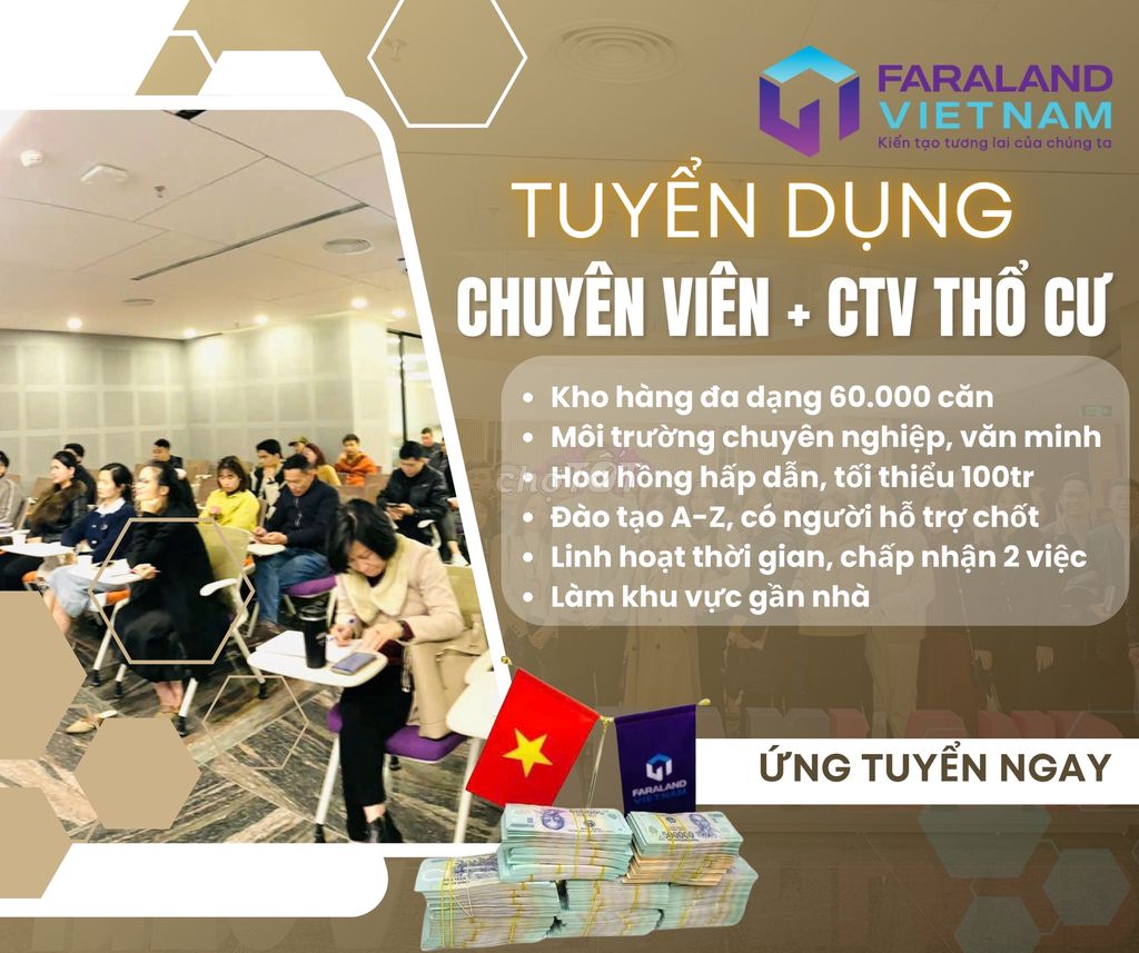 Tuyển CTV BẤT ĐỘNG SẢN ( chấp nhận 2 việc )