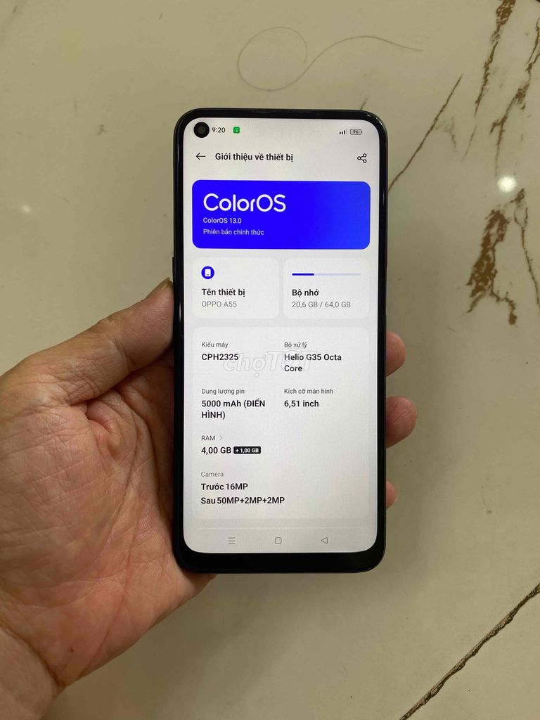 Bán Oppo A55 Ram4/64 pin 5000 zin xấu. Mua bán Điện thoại tại Quận Hà Đông Hà Nội được đăng bởi Mạnh Mobile hình 1