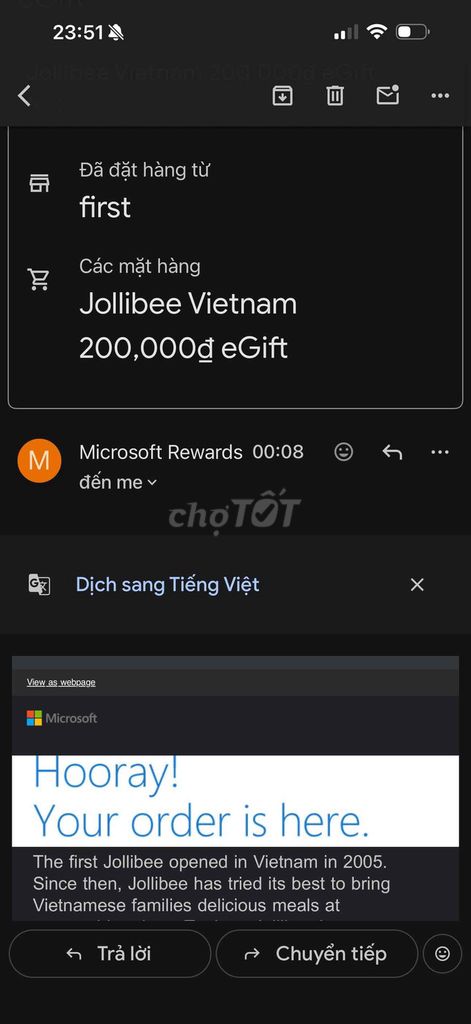 Voucher Jollibee 200.000 VNĐ. Mua bán Đồ ăn, thực phẩm và các loại khác tại Quận Gò Vấp Tp Hồ Chí Minh được đăng bởi Bảo Trân Trịnh Hoàng hình 1