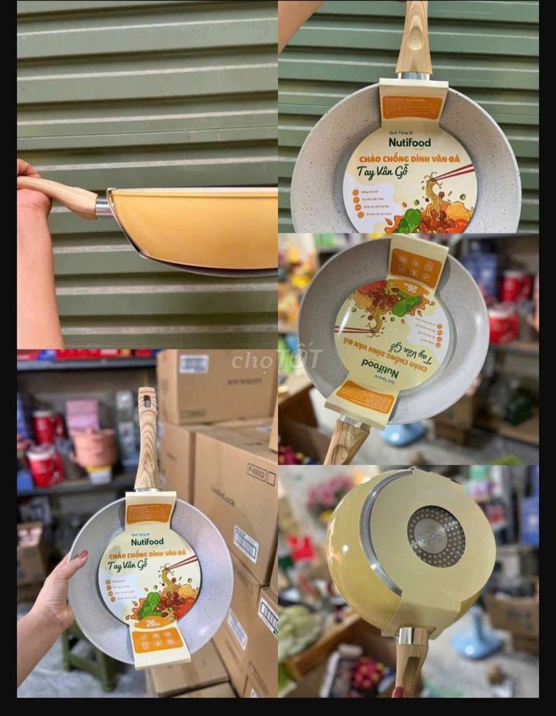 Chảo chống dính Nutifood vân đá 26cm. Mua bán Dụng cụ nhà bếp tại Quận Thanh Khê Đà Nẵng được đăng bởi Gia Dụng Thủy Lê hình 1