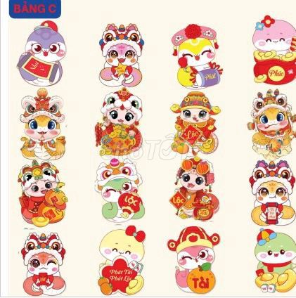 Set 100 Bao Lì Xì Chibi 2025