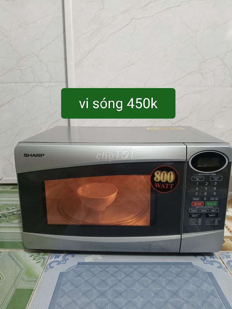 Lò vi sóng Sharp Bạc 800W. Mua bán Bếp, lò, đồ điện nhà bếp tại Thành phố Vũng Tàu Bà Rịa - Vũng Tàu được đăng bởi thu hiền hình 1