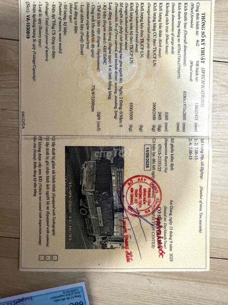 QKR270 tải 2,9 tấn thùng 4m37. Mua bán Xe tải, xe ben tại Quận Cái Răng Cần Thơ được đăng bởi GIANG Ô TÔ CẦN THƠ hình 13