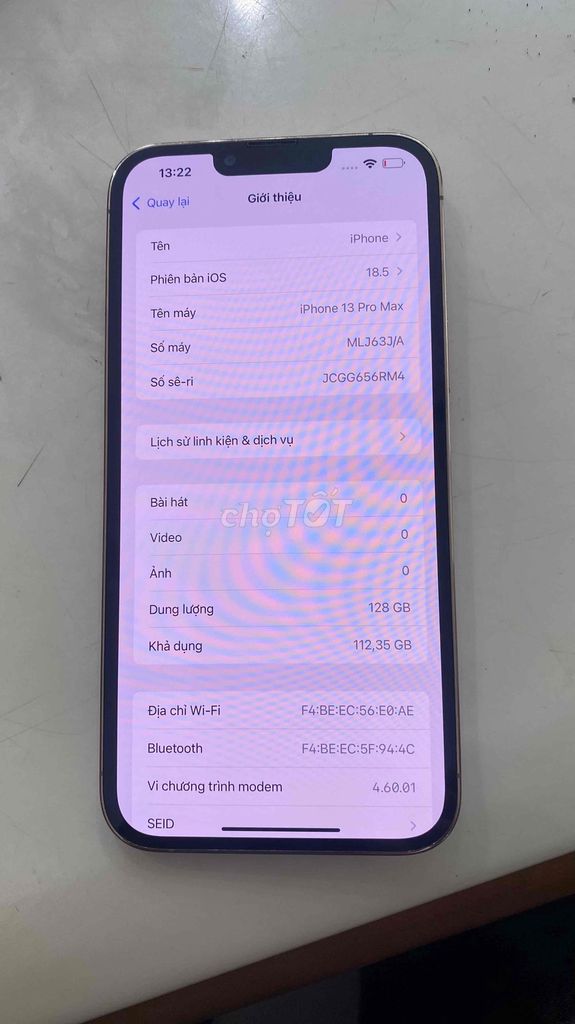 iPhone 13 Pro Max 128GB Vàng Đã dùng. Mua bán Điện thoại tại Quận Hà Đông Hà Nội được đăng bởi Cường hình 1
