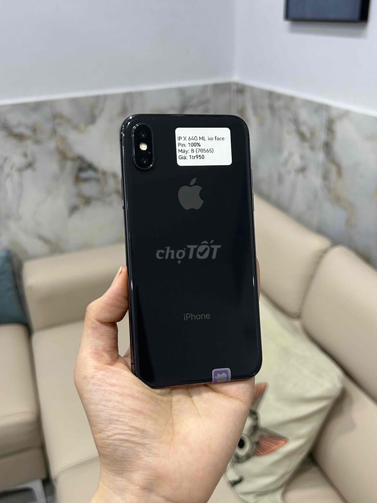 Apple iPhone X 64GB Đen Màn lô mất face full cn. Mua bán Điện thoại tại Huyện Hóc Môn Tp Hồ Chí Minh được đăng bởi SIRI STORE HCM hình 1