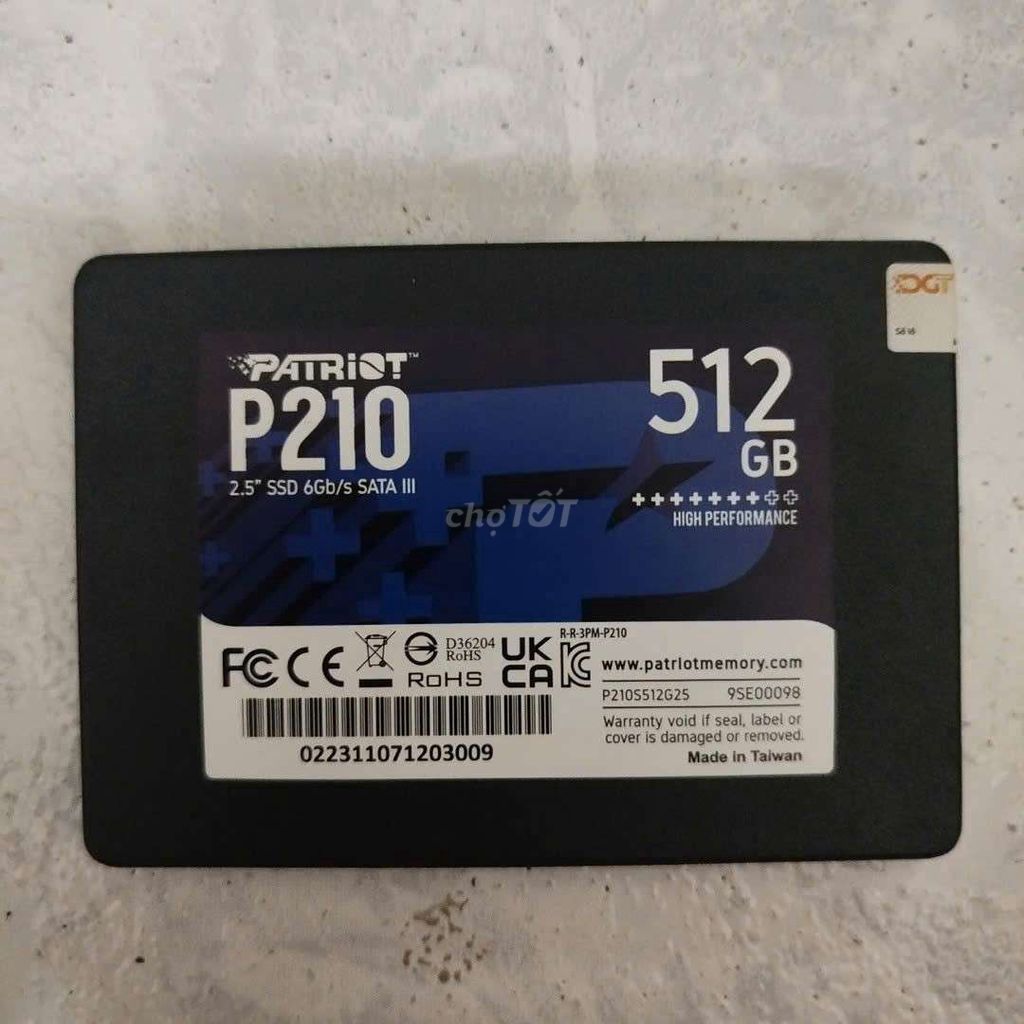 Ổ cứng PATRIOT P210 SSD 2.5" 512Gb SATA III