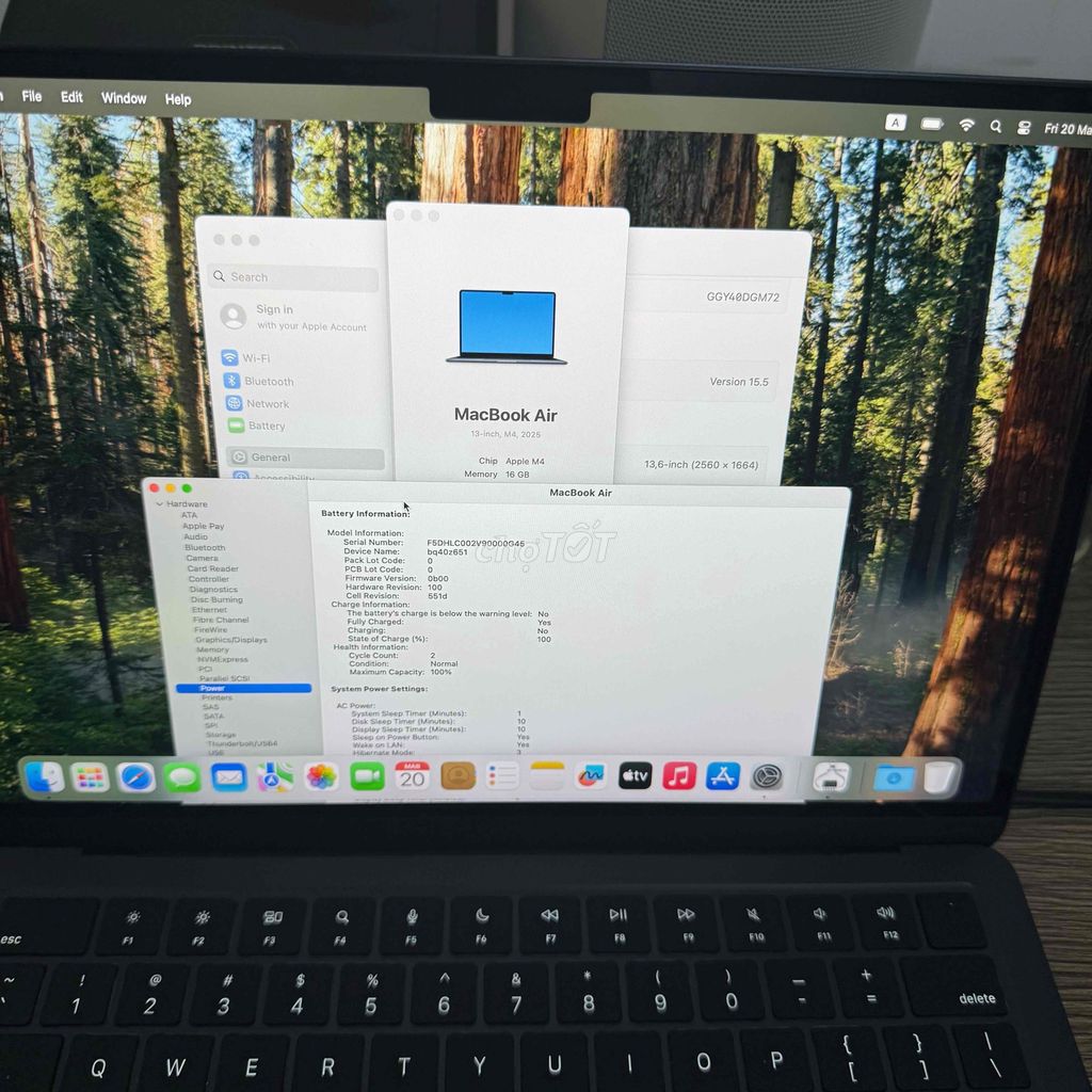 MacBook Air M4 13” 2025 16GB/256GB sạc2 lần 3/27. Mua bán Laptop tại Quận 3 Tp Hồ Chí Minh được đăng bởi Phúc Nguyễn hình 1