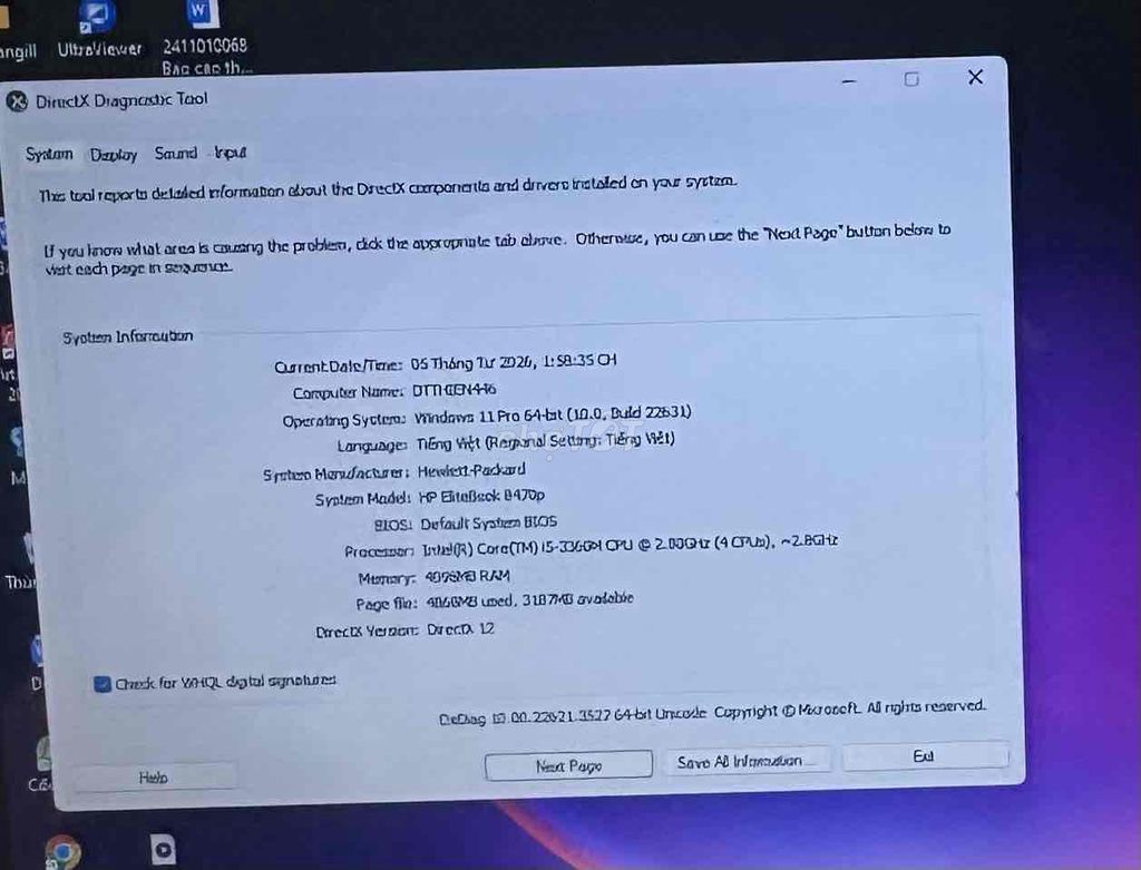 HP EliteBook 8470p i5 4GB Bạc. Mua bán Laptop tại Quận Bắc Từ Liêm Hà Nội được đăng bởi Thanh Thien hình 1