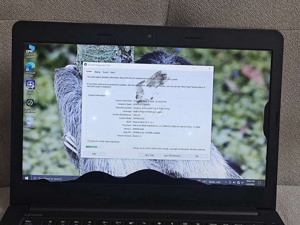 Lenovo E475 AMD A10 4GB/256GB Đen. Mua bán Laptop tại Quận Tân Phú Tp Hồ Chí Minh được đăng bởi Giao lưu trao đổi công nghệ hình 1