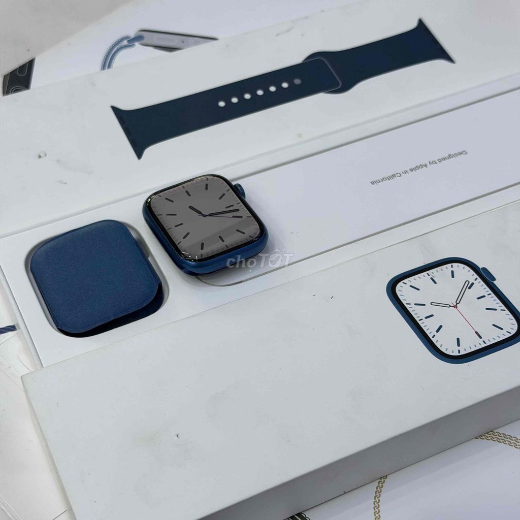 Apple Watch Series 7 45mm Blue Fullbox. Mua bán Thiết bị đeo thông minh tại Quận Thanh Khê Đà Nẵng được đăng bởi 515 STORE 515 Trần Cao Vân TRẢ GÓP BAO ĐẬU hình 1