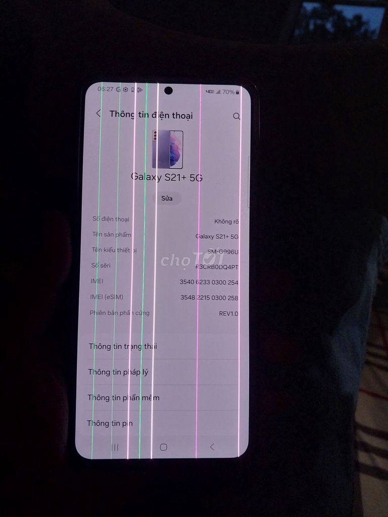 Samsung Galaxy S21+ 5G. Mua bán Điện thoại tại Thành phố Thủ Đức Tp Hồ Chí Minh được đăng bởi Duc Phan hình 1