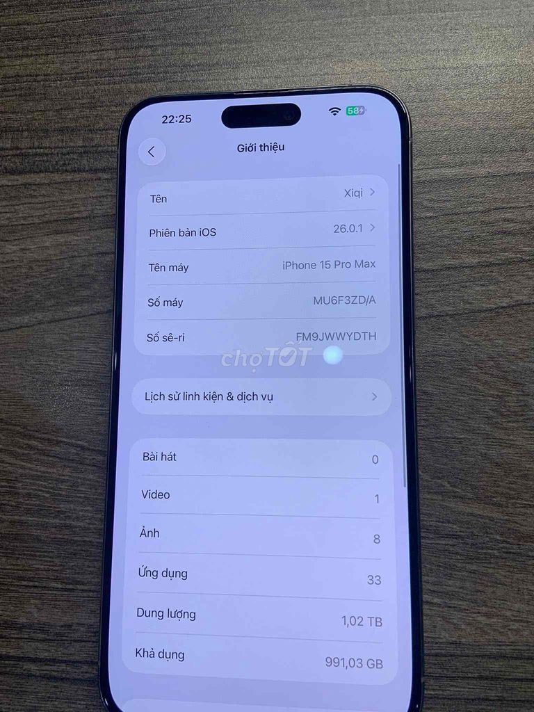 Apple iPhone 15 Pro Max 1TB Đã thay màn, pin. Mua bán Điện thoại tại Thành phố Pleiku Gia Lai được đăng bởi Nguyễn Cảnh Quân hình 1