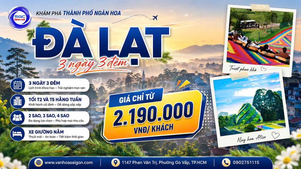 Dịch vụ du lịch Đà Lạt. Du lịch tại Quận Gò Vấp Tp Hồ Chí Minh được đăng bởi Thảo Vy hình 1