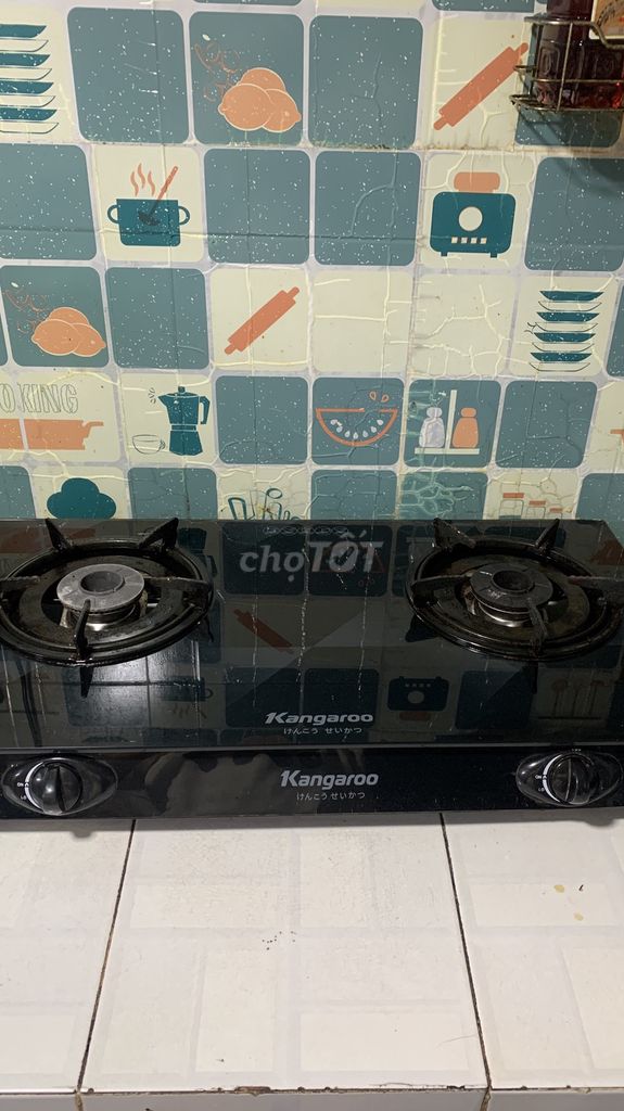 Bếp ga Kangaroo Đen 2 lò Đã sử dụng. Mua bán Bếp, lò, đồ điện nhà bếp tại Quận Tân Phú Tp Hồ Chí Minh được đăng bởi Hoàng Yến  hình 1