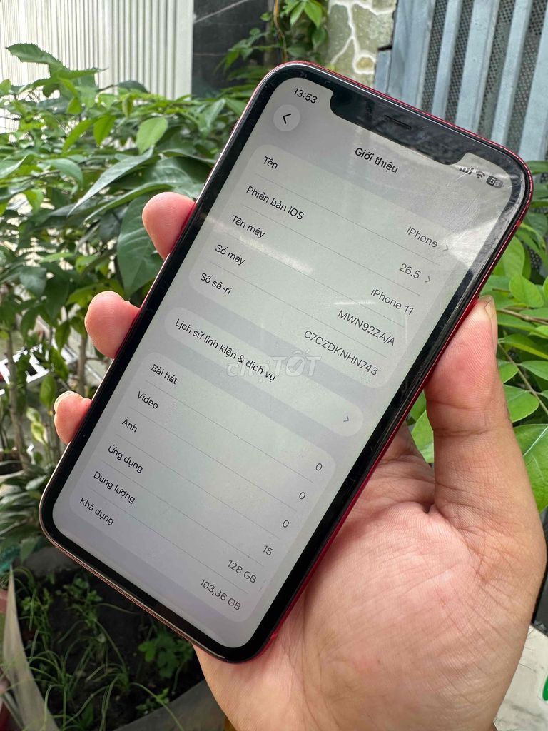 Apple iPhone 11 128GB Đỏ Đã dùng. Mua bán Điện thoại tại Huyện Bình Chánh Tp Hồ Chí Minh được đăng bởi Lâm mobiphone hình 1