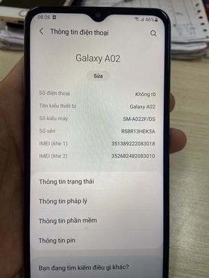 Điện thoại Samsung A02