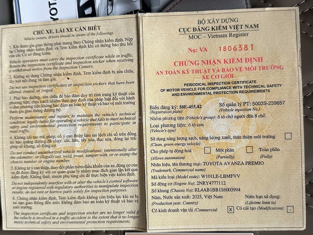 Toyota Avanza Premio 2025 - 193 km như mới đập hộp. Mua bán Ô tô tại Quận Cầu Giấy Hà Nội được đăng bởi Xe Cũ Dương Đô hình 11