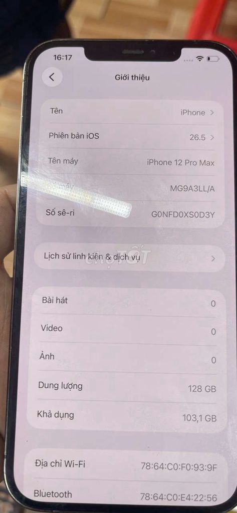 Apple iPhone 12 Pro Max 128GB Xám. Mua bán Điện thoại tại Huyện Bình Chánh Tp Hồ Chí Minh được đăng bởi Nam hình 1