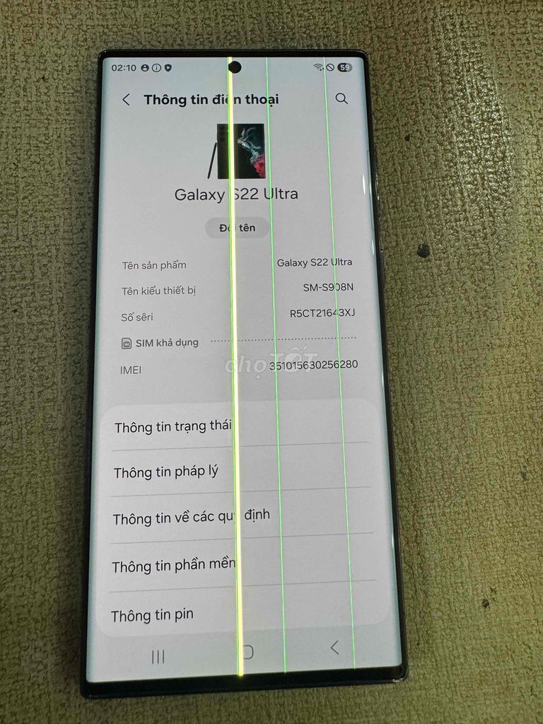 Samsung S22 Ultra 256GB Đen Hàn Quốc. Mua bán Điện thoại tại Quận 6 Tp Hồ Chí Minh được đăng bởi Gia Hưng hình 1