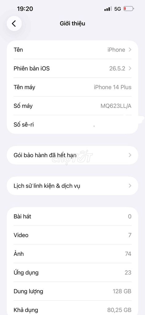 Apple iPhone 14 Plus 128GB Thay màn hình. Mua bán Điện thoại tại Quận Hà Đông Hà Nội được đăng bởi Hàn Quốc Duy hình 1