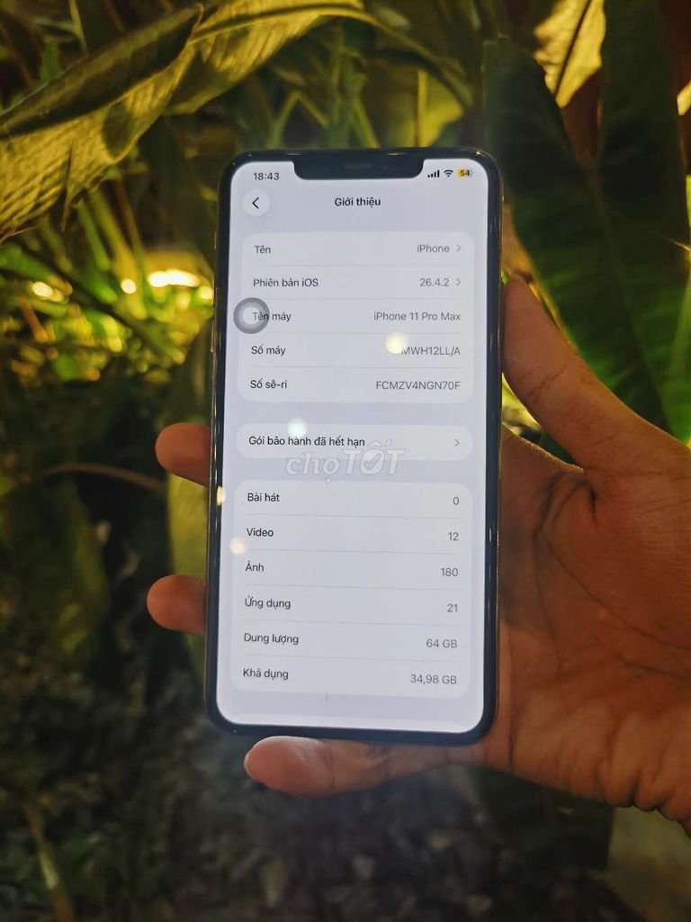 iPhone 11 Pro Max Lock 64gb. Mua bán Điện thoại tại Quận Bình Thuỷ Cần Thơ được đăng bởi KengBu hình 1