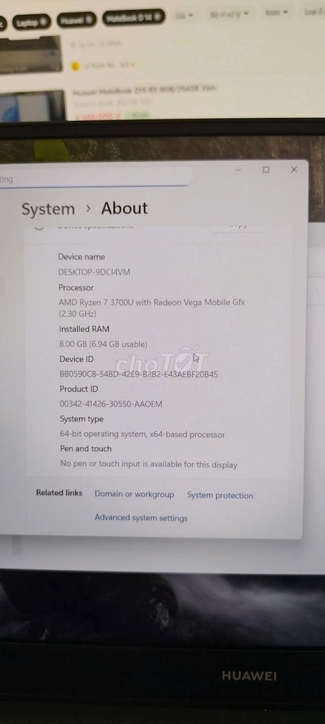 Huawei Matebook D14 Ryzen 5 3700U 8GB/512GB. Mua bán Laptop tại Quận Gò Vấp Tp Hồ Chí Minh được đăng bởi Minh Ngọc Nguyễn hình 1