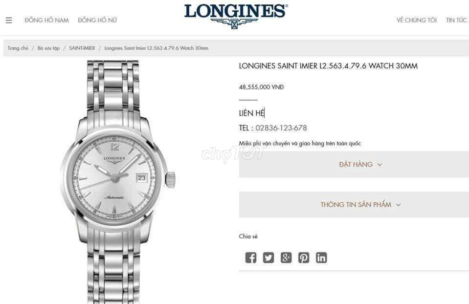 Longines Nữ Automatic chính hãng thanh lý