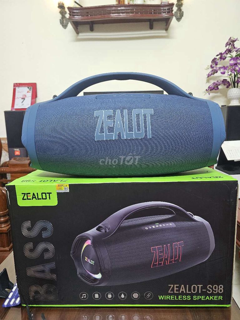 Loa Bluetooth Zealot S98 Xanh Like new. Mua bán Tivi, Âm thanh tại Huyện Lý Nhân Hà Nam được đăng bởi PygS hình 1
