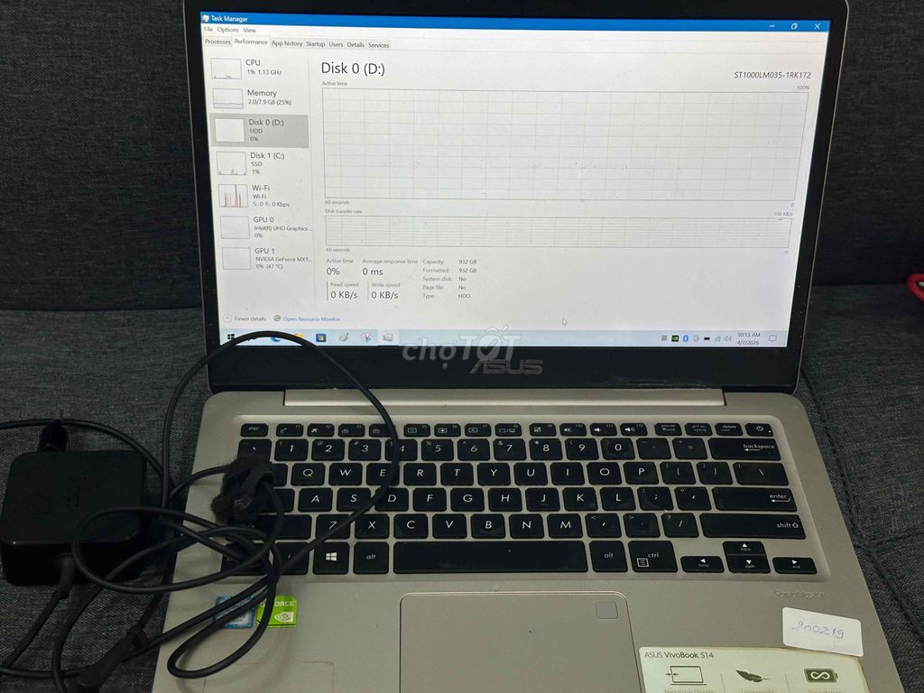 Asus S410U 8GB/128GB/1TB Bạc. Mua bán Laptop tại Quận Bình Thạnh Tp Hồ Chí Minh được đăng bởi Minh Khôi hình 1